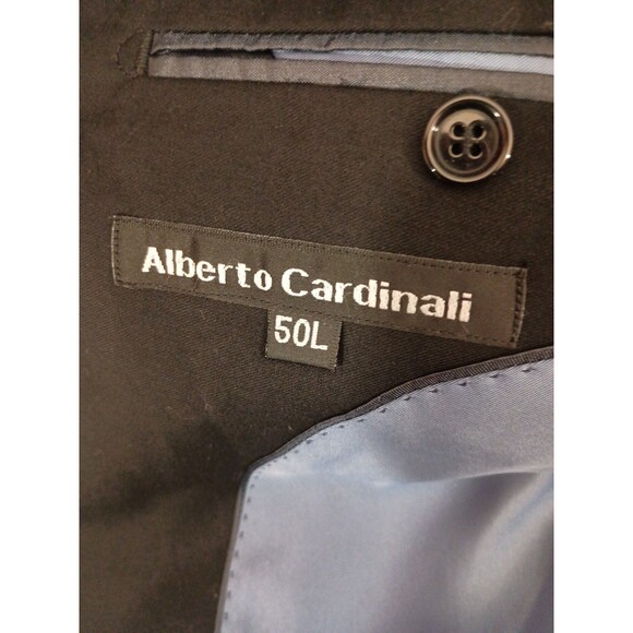 Alberto Cardinali Blazer Jacket Size 50L Black - Picture 9 of 10